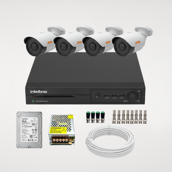 Kit 4 Câmeras + DVR (PPA Full Color)